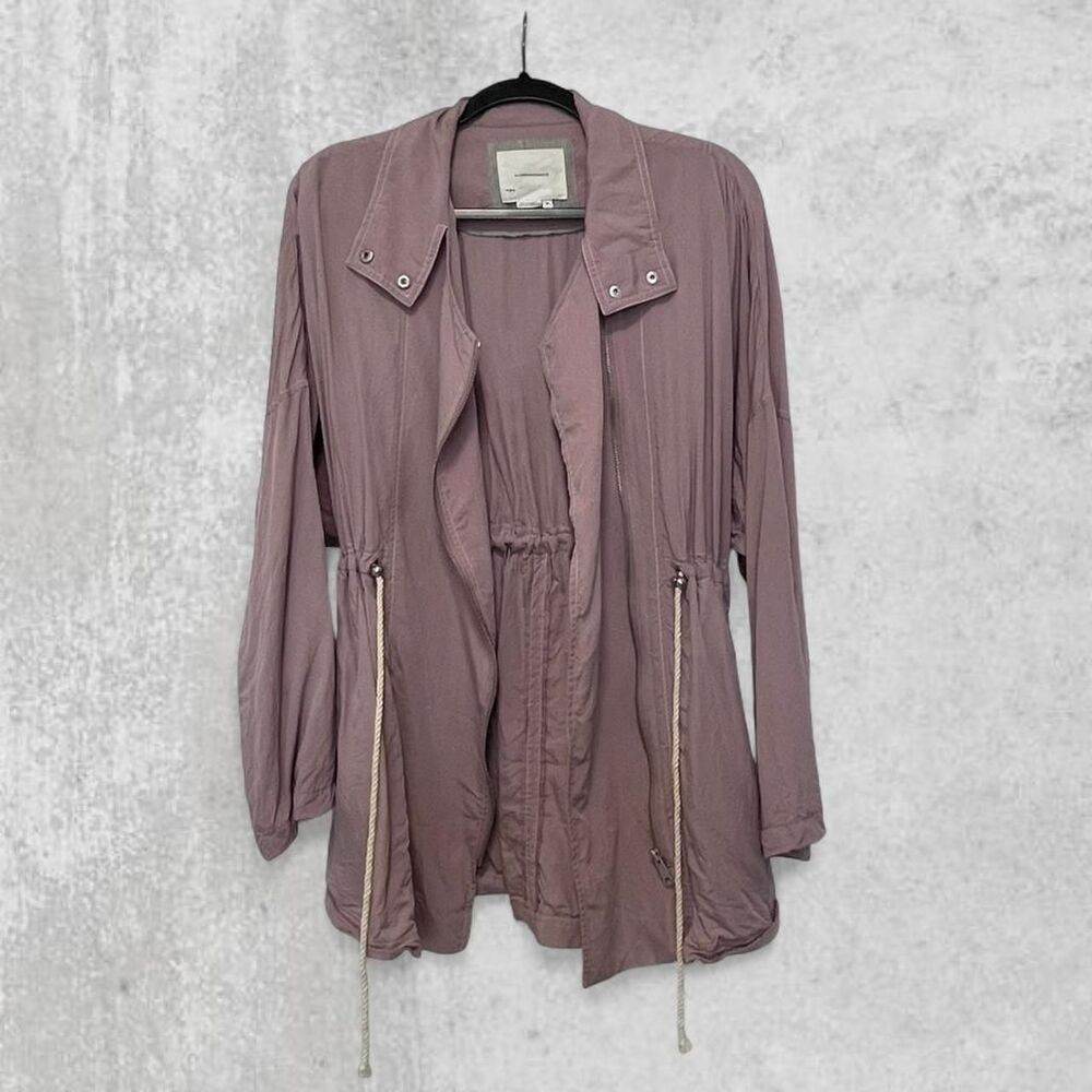 Anthropologie Danuta Cupro Jacket Lilac Mauve Utility Oversized M/L